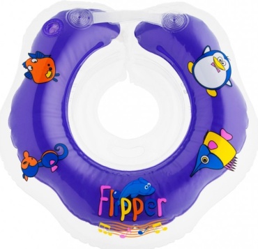 Roxy kids круг на шею для купания Flipper с музыкой FL-003 фиолетовый