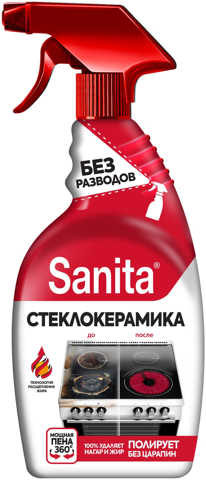 Чистящее средство для кухни Sanita Стеклокерамика АНТИЖИР 500