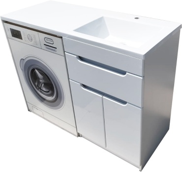 Тумба с раковиной Рио 120-1ВЯ-2ДП, 120x90x48 см, белый