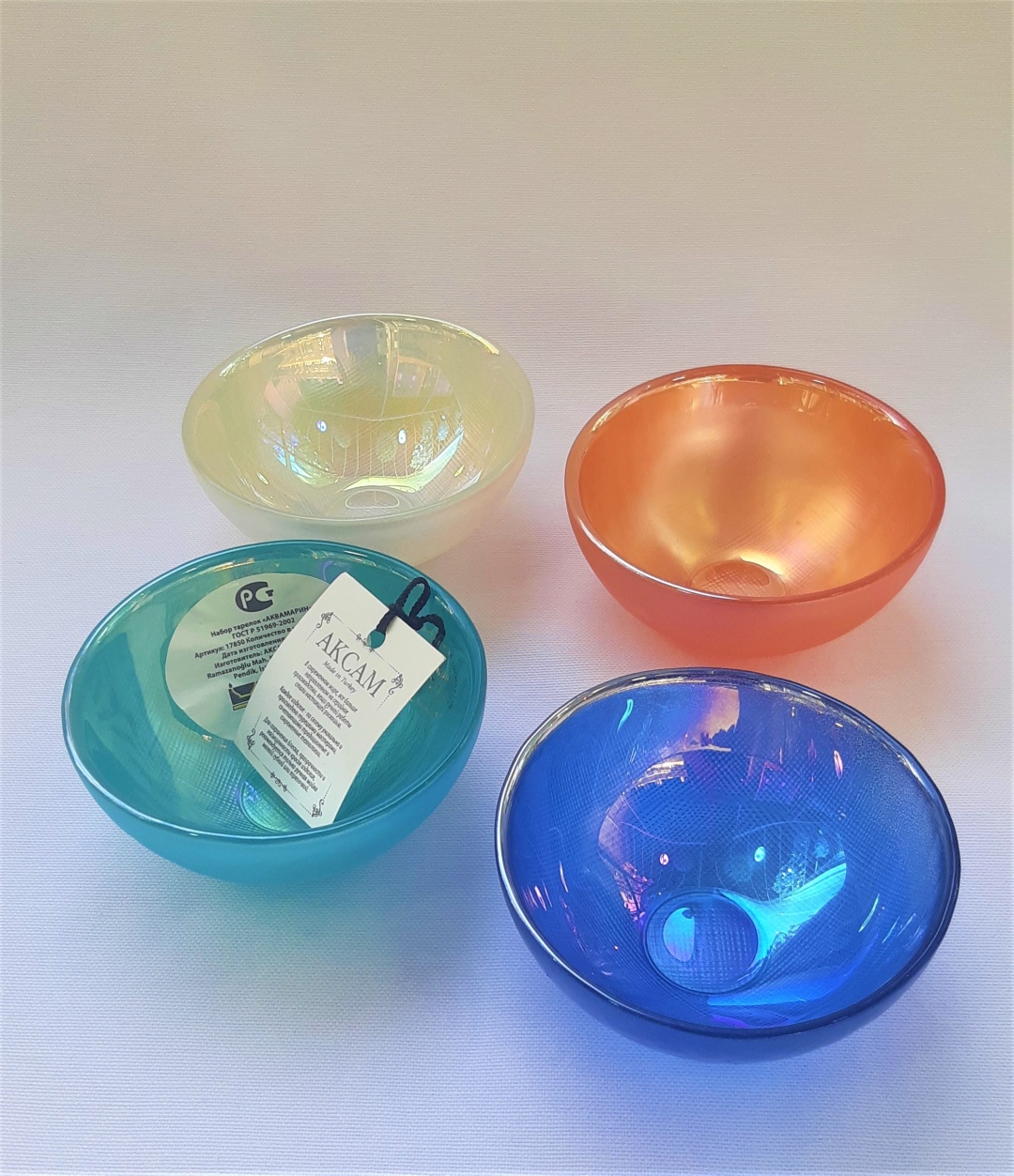 Akcam розетка 831422 круглая 4 шт, стекло