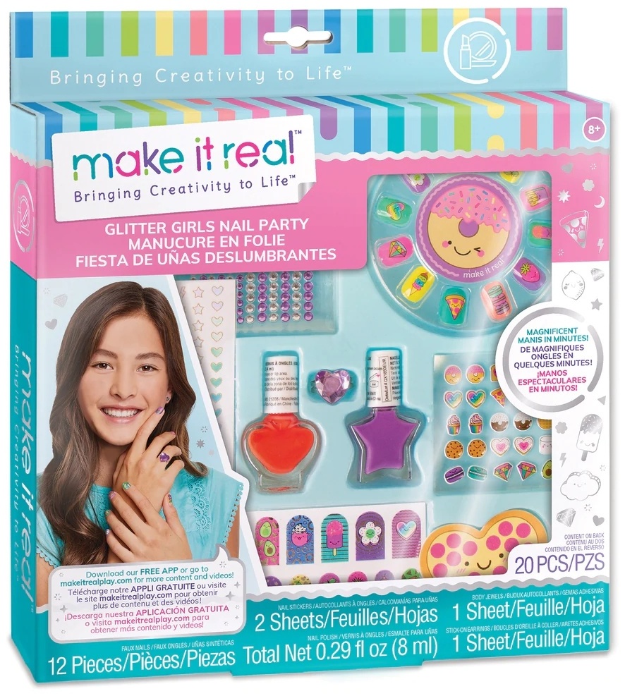 Make It Real Glitter Girls Nail Party набор 8+
