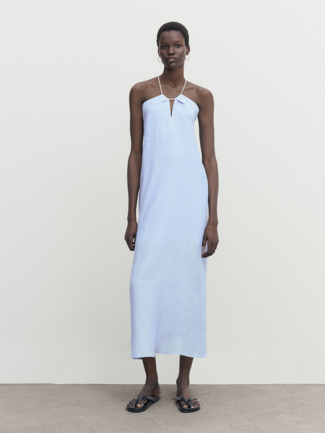 Сарафан Massimo Dutti голубой