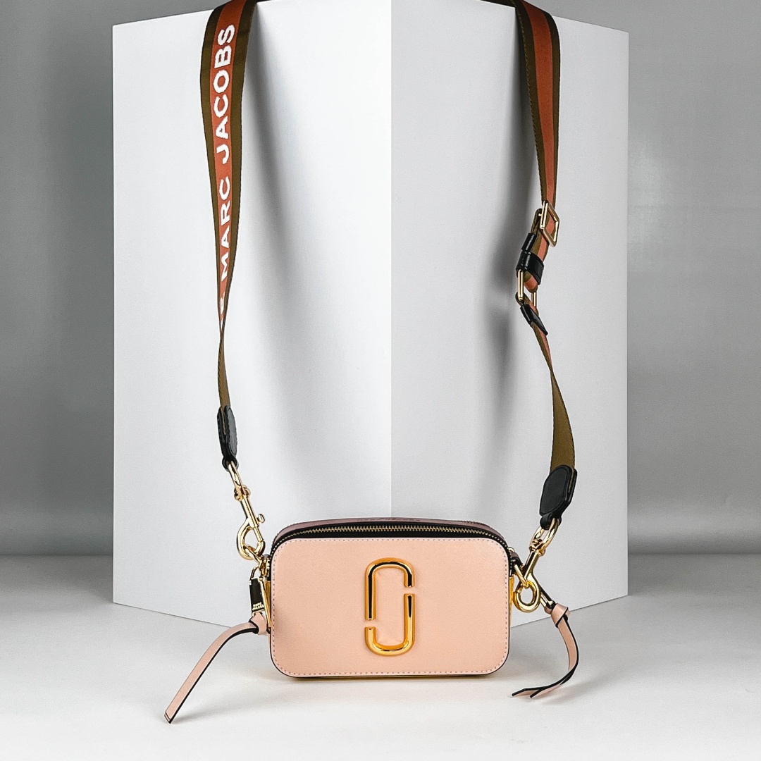 Сумка кросс-боди MARC JACOBS натуральная кожа желтый, розовый, коричневый