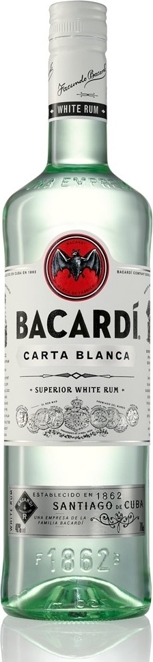 Ром Bacardi Carta Blanca белый 40% 0.7 л