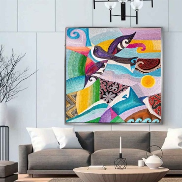 Mode Bild репродукция Киелі құс 100x100 см