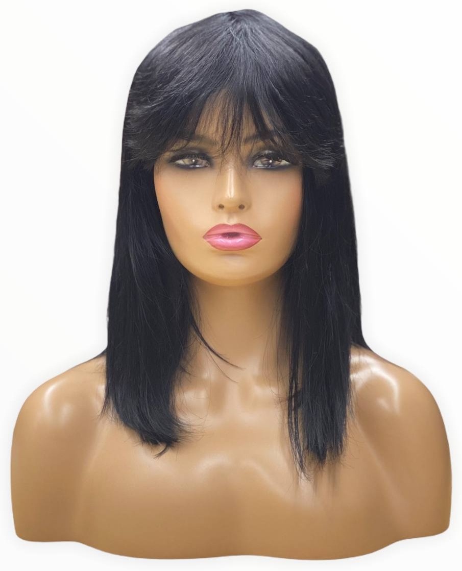 Купить pariki_almaty из натуральных волос c челкой каре черный в кредит ...