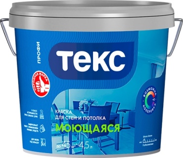 ТЕКС водно-дисперсионная моющаяся Профи A 4.5 л, белый