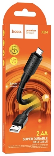 Кабель Hoco micro-USB 3.0 (F), 1 м, черный