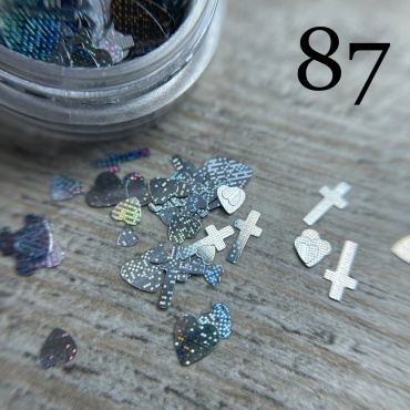 LOVE NAILS блестки, пайетки, слюда Пайетки Микс 87 1 шт