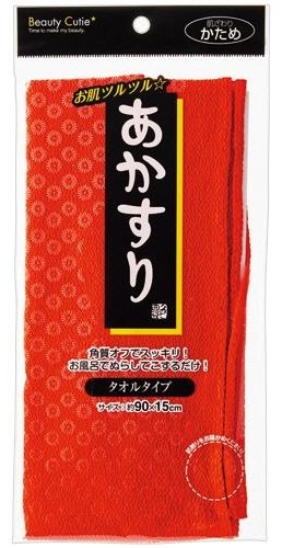 Akasuri мочалка для тела, универсальное красный 1 шт