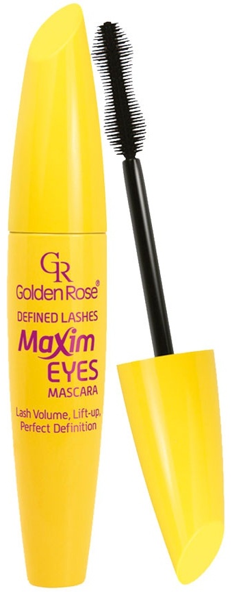 Тушь для ресниц GOLDEN ROSE Maxim Eyes для объема, подкручивающая черный