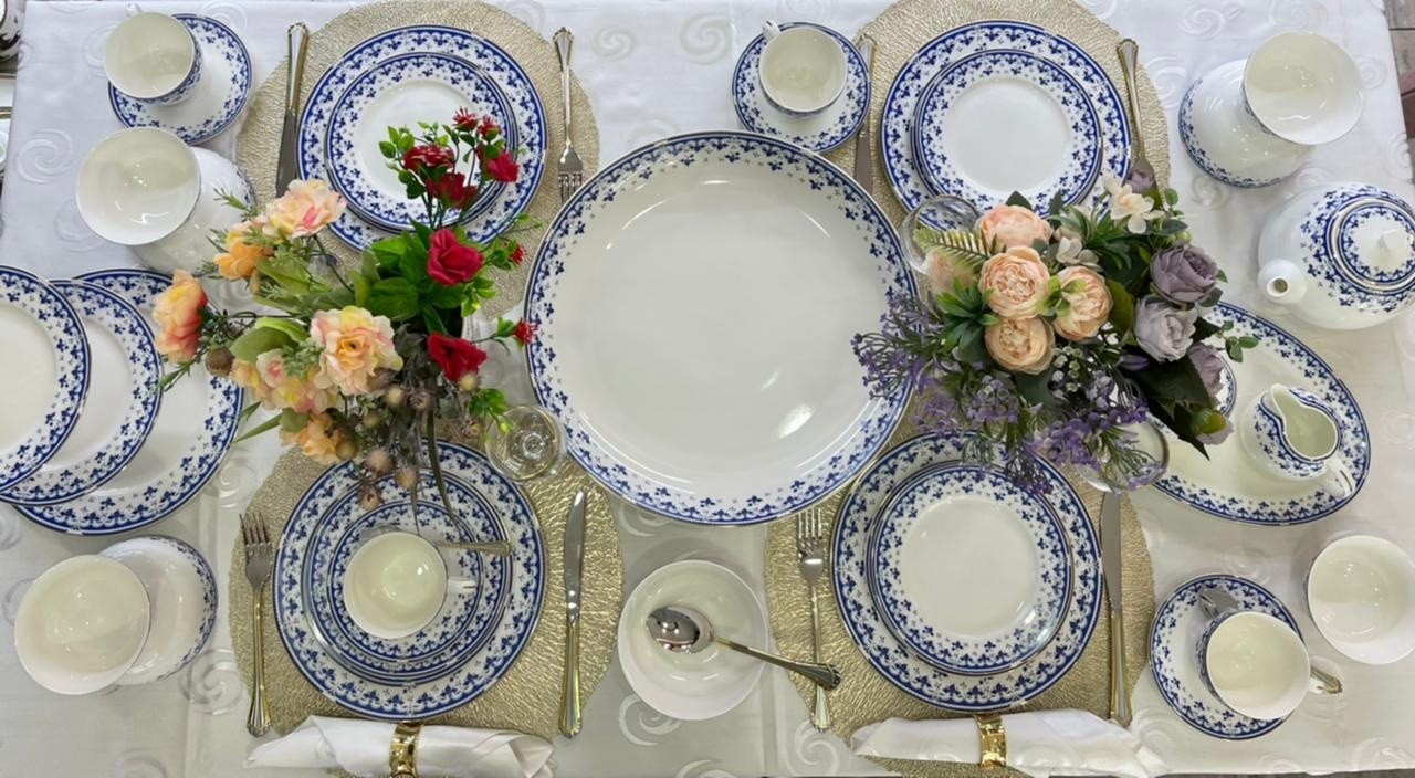 Доляна сервиз столовый антик. 6перс. Столовая посуда 7. Фарфоровая посуда. Сервировка стола.