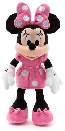 Мягкая игрушка Disney Минни Маус, высота 45 см, розовый, черный