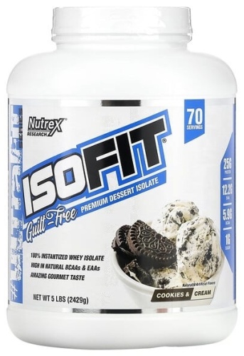 Nutrex Research IsoFit, печенье и сливки печенье со сливками 2429 г
