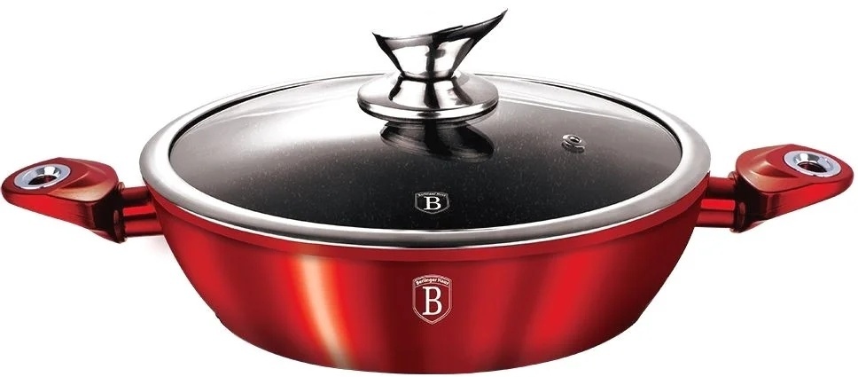 Вок Berlinger Haus Burgundy Metallic 28 см с антипригарным покрытием, алюминий