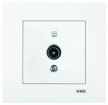 Viko by panasonic встраиваемая 90960049 KARRE ECO ТВ розетка без сопротивления белая, телевизионный цвет белый