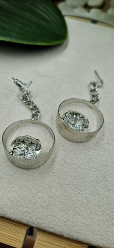 Серьги Fashion Jewellery медь, кристалл