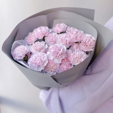 Bestflowers моно-букет в оформлении гвоздика 19 шт 50 см