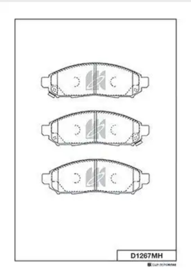 Колодки KASHIYAMA передние D1267MH 4 шт
