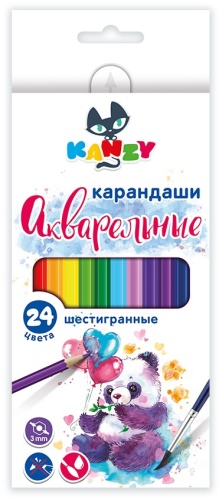 Цветной карандаш KANZY форма шестигранная 24 шт