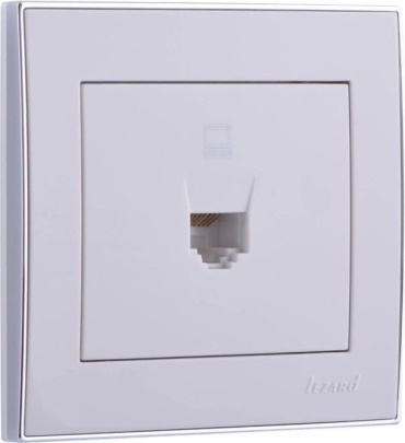 Lezard накладная RAIN 703-0288-139, компьютерный (RJ45) белый