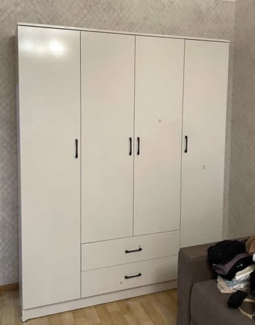Распашной шкаф Глория ШК 101 М; 1,6*2*47, 160x20х47 см, белый
