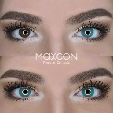 Контактные линзы MAXCON Elegance Sky Blue -4.25 кривизна 8.6 на год 2 шт