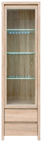 Распашной шкаф Гербор Каспиан REG 1W2S_L, 56x200.5х40.5 см, коричневый