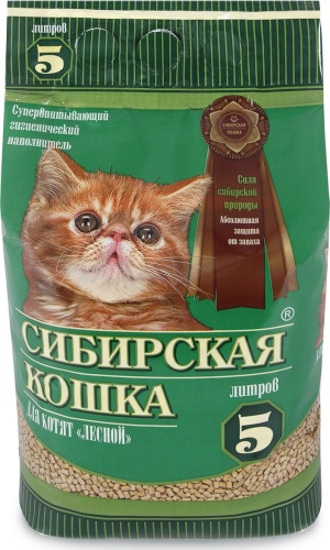 Сибирская Кошка Лесной впитывающий 5 л