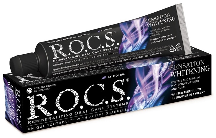 R.O.C.S. зубная паста Sensation Whitening 74 г