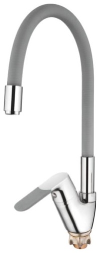 Смеситель с гибким изливом Casela CL55953-9, латунь, цвет серый, хром