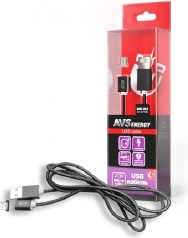 Кабель AVS USB 2.0 (M), micro-USB 2.0 (M) черный