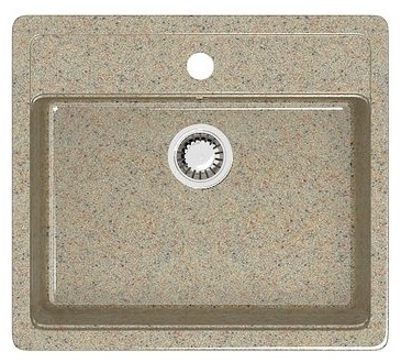 Кухонная мойка GAMA J008 50х42.5х19.5 см, искусственный камень, тон песочный