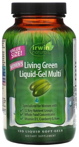 Irwin Naturals БАД Women's Living Green Liquid-Gel Multi 120 капсул