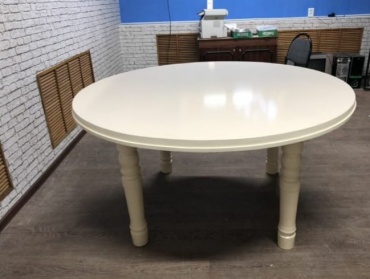 Обеденный стол Farida, 150х150x75 см, ЛДСП, белый, бежевый