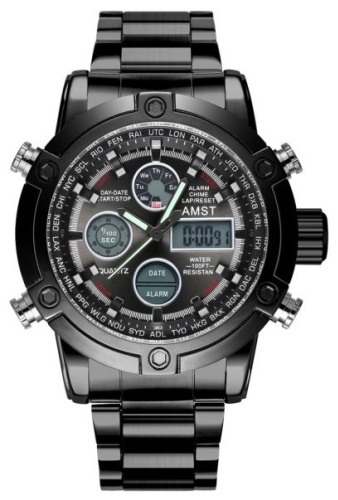 Кварцевые AMST AMST3001BLACK металлический сплав