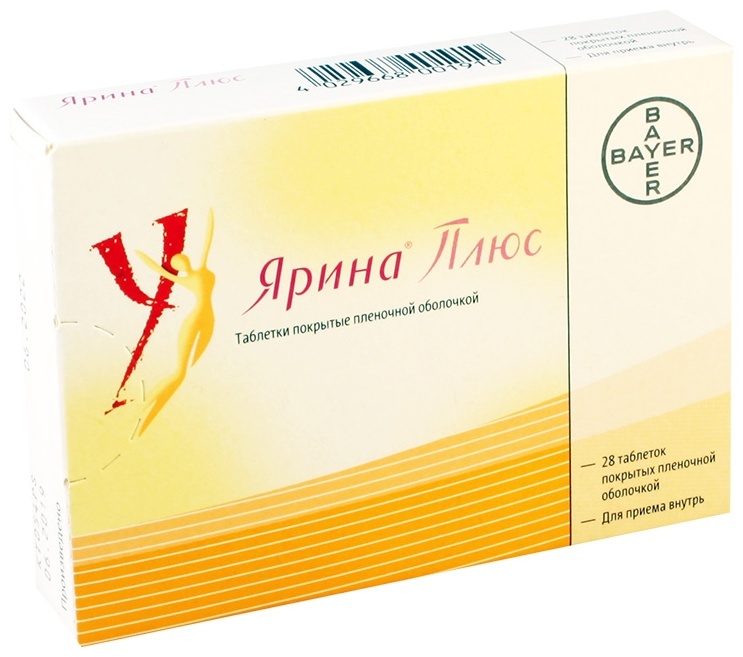 ЯРИНА ПЛЮС 3мг+0.03мг+0.451мг N28 таб п.п.о.