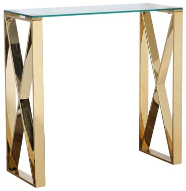 Консоль Garda Decor 47ED-CST008/80GOLD, 80x30x78 см, стекло, металл, золотистый