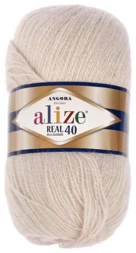 Моток Alize Angora real 40 2795408 599 слоновая кость 430 м 100 г