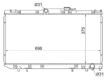 SAT радиатор основной TY0002-CT190