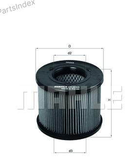MAHLE Фильтр Воздушный LX2283
