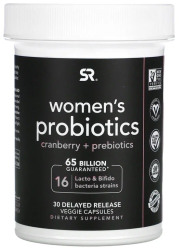 Sports Research пробиотик Women's Probiotics, Cranberry + Prebiotics 30 капсул