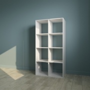 Стеллаж напольный 4U, 72x39x182 см, белый