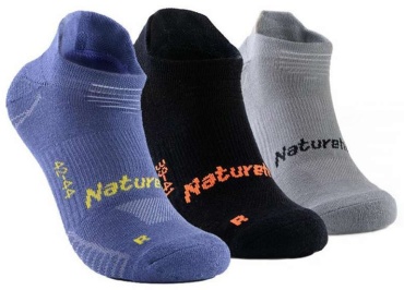Носки, спортивные носки Naturehike 3 пары черный, синий, серый M