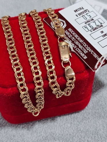 Anartxy Gold_anar длина 50 см, вес 12.94 г золото, плетение бисмарк