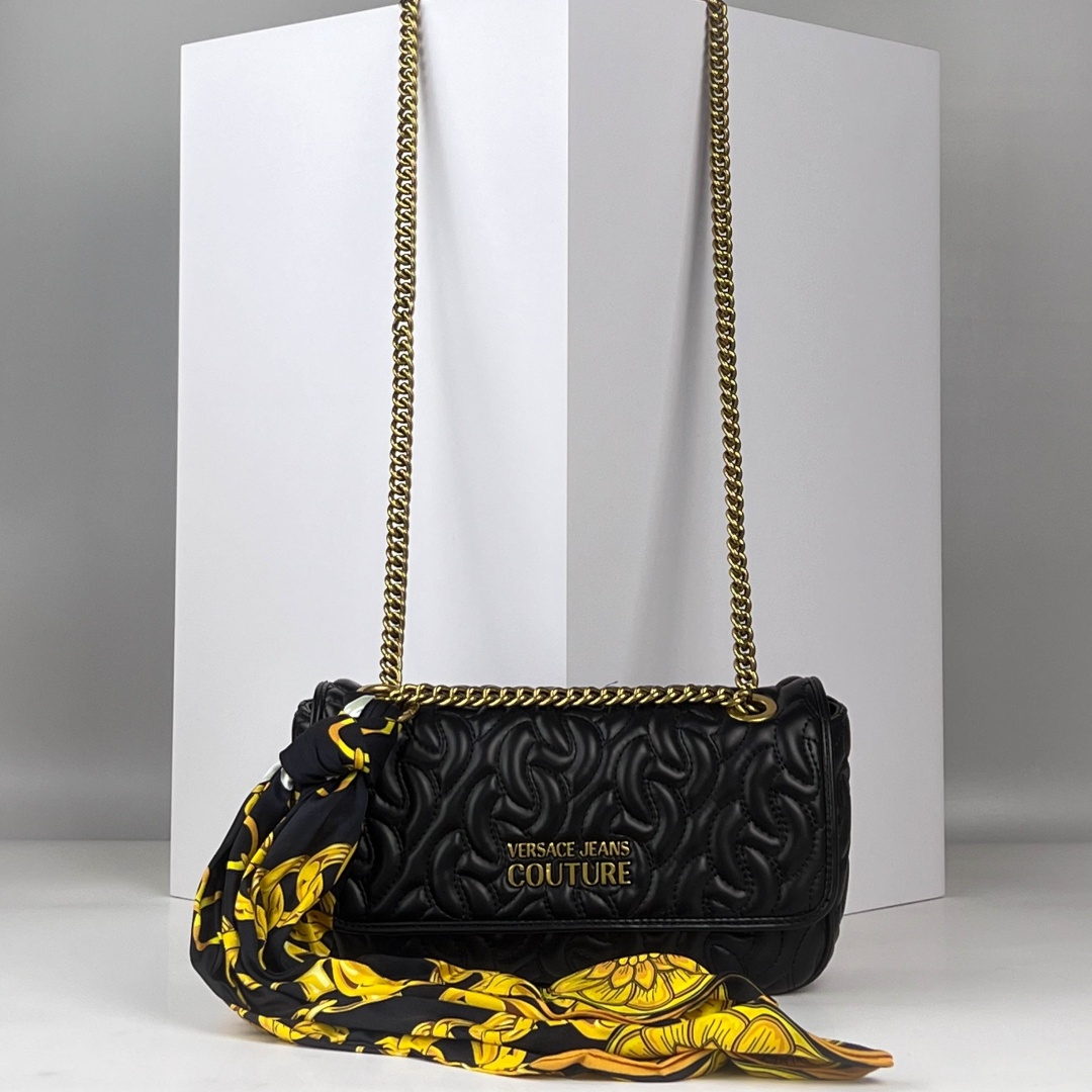 Сумка кросс-боди Versace экокожа черный
