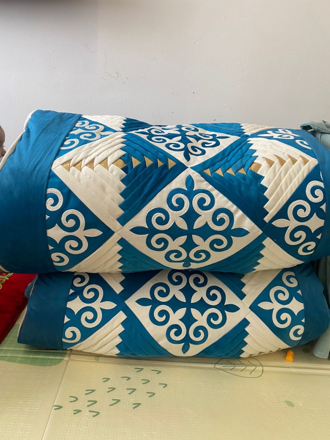 Ак Макта Кыз Жасауы корпе 230x80 см, вата, голубой