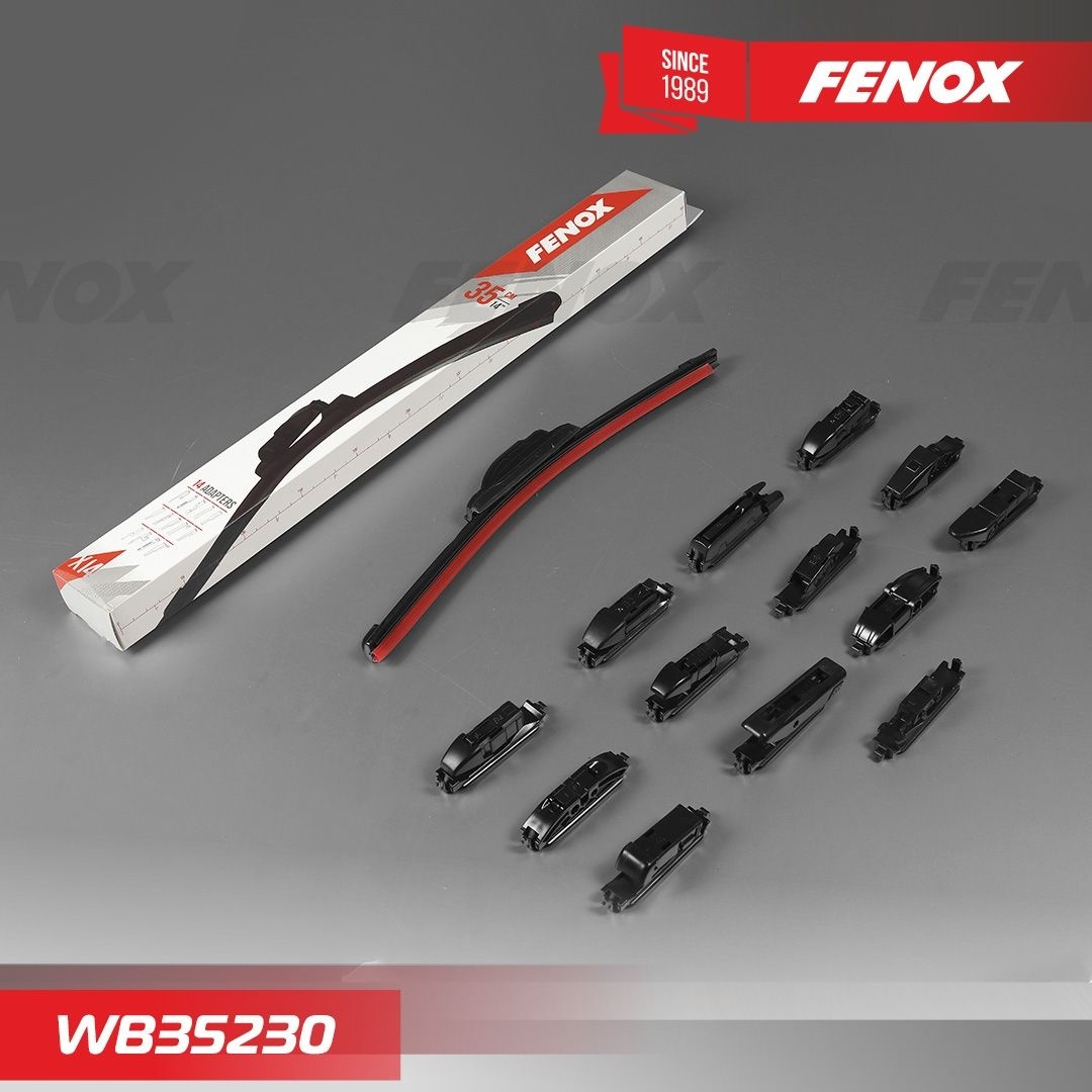 Щетка стеклоочистителя бескаркасная 350 мм (14 адаптеров) (FENOX)!!!!