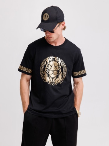 Футболка Black Star Wear черный, золотистый