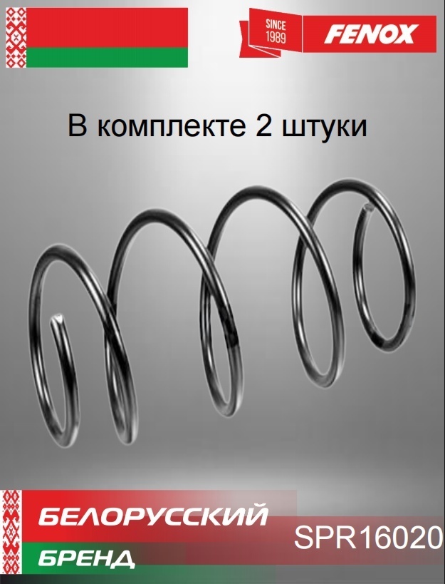 FENOX пружина передней подвески SPR16020